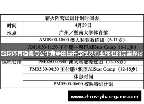 篮球体育道德与公平竞争的提升路径及行业标准的完善探讨